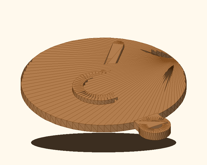 Preview render of the Bronze Magnifier 3D-printable model.