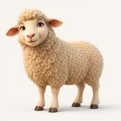 Baa-rbara, a warm cream-coloured adult ewe
