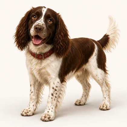 Sebbie, a friendly brown-and-white springer spaniel