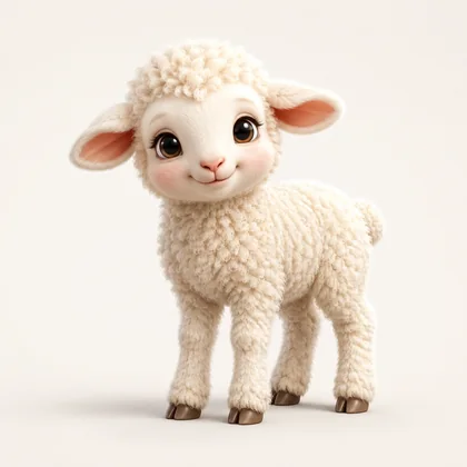 Woollykins, a curious white lamb
