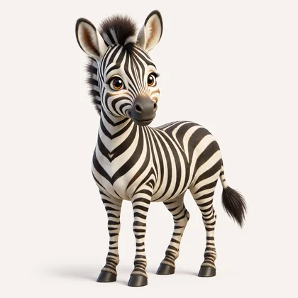 Zessa, a young black-and-white zebra